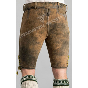Pantalones Cortos Tradicionales Bávaros de Cuero Genuino para Hombre, Corte Regular, Color Personalizado, Alta Calidad, Estilo Oktober - Product Image 5