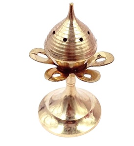 Support à bâtonnets d'encens en bois d'agar de style floral, brûleur d'encens en laiton fait main, religieux, durable, centre de table pour mariage et festivals - Product Image 1