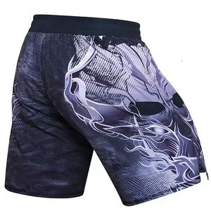 Shorts de bain décontractés pour hommes, taille mi-haute, en satin imprimé, séchage rapide, anti-plis, écologiques, avec cordon de serrage, logo personnalisé sur le devant - Product Image 6
