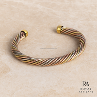 Bracelet en cuivre réglable à sept chakras pour hommes et femmes impression étanche en relief