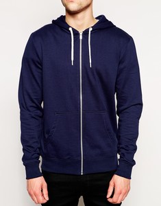 Sweat à capuche zippé blanc pour homme, coupe classique, couleur unie, style décontracté, en tissu French Terry, tendance 2026 - Product Image 1
