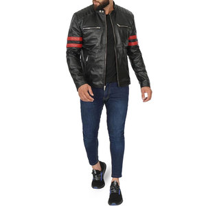 Chaquetas de Cuero para Hombre, Nueva Moda, Color Sólido con Cierre, Perfectamente Cosidas, Diferentes Chaquetas de Cuero para Hombre - Product Image 1