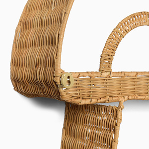 Eye-catching Handcrafted Rattan <b>Mushroom</b> Wall Shelf Woven Floating Shelf Nursery Wall Decor Suitable For Baby Nursery Decor - Product Image 4