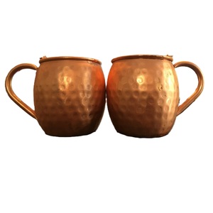 Taza de Cobre Martillada con Asa, Diseño Vintage para el Hogar, Taza Moderna de Cobre para Servir Bebidas - Product Image 4
