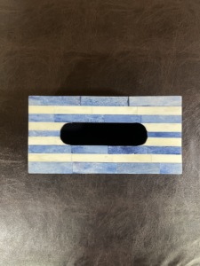 Boîte décorative de luxe en os incrusté fait main bleu et blanc, fournisseur et exportateur OEM ODM - Product Image 3
