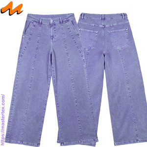Pantalones de mujer Master Textile de pierna ancha, cintura media, con paneles y costuras decorativas, informales, para fiesta, de tela elástica, transpirables, para todas las estaciones. - Product Image 4