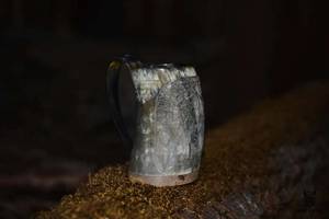 Drinking Horn Top Quality Buffalo Horn Glass Viking Drinking Horn Mug /Beer Cow Horn Cup/glass With Brass Rim at Low Price - Product Image 3