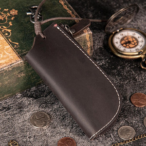 Organisateur d'accessoires en cuir de qualité supérieure avec plusieurs crochets pour clés et compartiment pour cartes, porte-clés en cuir véritable, organiseur de clés de voyage - Product Image 6
