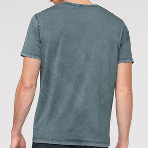 Camiseta de Hombre Lavada, Camiseta de Manga Corta, Camiseta de Algodón Pima con Bolsillo, Camisetas de Verano para Hombre, Camisetas de Jersey, Ropa Ecológica para Hombre - Product Image 4