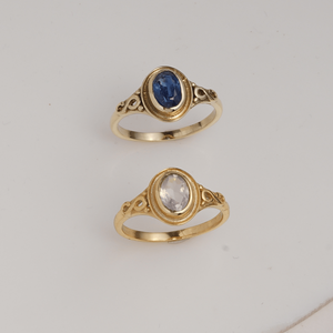 Natural Blue Kyanite <b>Ring</b> 925 <b>Sterling</b> <b>Silver</b> Gold Plated Bezel <b>Set</b> Handmade Oval Gemstone <b>Ring</b> for Women Wholesale - Product Image 2