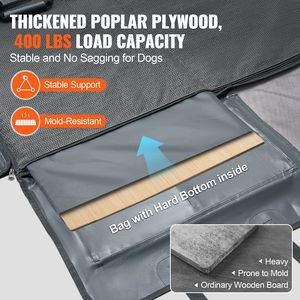 "Pet Backseat Cover Waterproof Dog <b>Hammock</b> for Car 54"x24" Hard Bottom Easy Installation" - Product Image 3