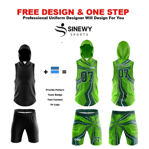 <b>Men</b>’s Custom Flag Football Uniform Hooded Jersey Set Breathable Training Apparel Sublimation Team Wear - Product Image 4