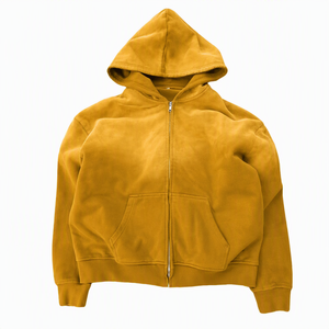 Sudadera con capucha y cremallera para hombre, de forro polar, negra, extragrande, informal, de color liso, de longitud regular, de algodón tejido, para otoño - Product Image 5