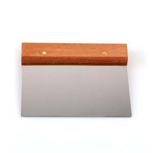 Professional Stainless Steel Dough <b>Scraper</b> Ergonomic Wood Handle 15cm Bench <b>Knife</b> for Bakery Pastry Pizza Kitchen Accessories - Product Image 2
