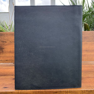 A4 Office Business Hand <b>Tooled</b> Cowhide <b>Leather</b> Floral Document Ring Binder File Folder Padfolio Portfolio Organize with Pen Loop - Product Image 5