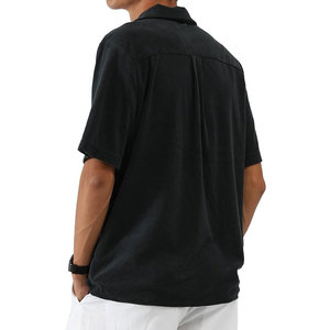 Fashion Wear Men's Solid 100% Cotton Breathable Eco-Friendly Camp <b>Collar</b> <b>T</b>-<b>Shirts</b> 2026 New Design Daily Wear - Product Image 2