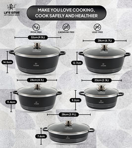 Luxury Classic Design 10-Piece <b>Cookware</b> <b>Set</b> with Multi-Layer Non-Stick Coating - Product Image 2