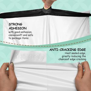 Sobres de Plástico Blanco para Envíos, con Grosor de 2.36mil, Bolsas de Envío Impermeables y Resistentes a Desgarros para Ropa - Product Image 1