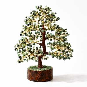 Natural Stone Emerald Tree 500 <b>Chips</b> Handmade Eco-Friendly Reiki <b>Crystal</b> Gemstone Figurine for Valentine's Day Thanksgiving - Product Image 1