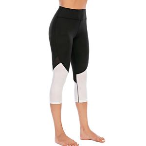 Collants de course de compression avec logo personnalisé unisexe pour filles, collants Capri de compression oversize 3/4 pour femmes pantalons de compression leggings - Product Image 2