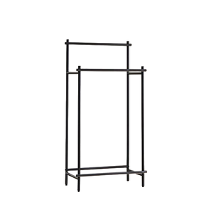 Support de serviettes minimaliste en métal pour accessoires de salle de bain avec finition miroir et base de support robuste - Product Image 3