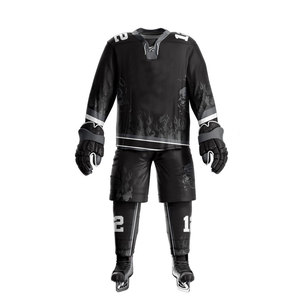 Tenues de hockey sur glace en polyester de qualité supérieure, personnalisées, avec impression par sublimation du nom de l'équipe, séchage rapide, coupe-vent - Product Image 1