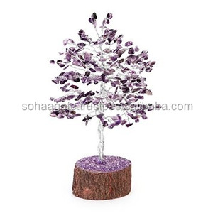 Soha หินโมราธรรมชาติประดับต้นไม้แบบมีสายทำมือประดับด้วยพลอยประดับรูปนางฟ้าความรักแบบไขว้รูปสัตว์ตกแต่งบ้านคุณภาพ - Product Image 2