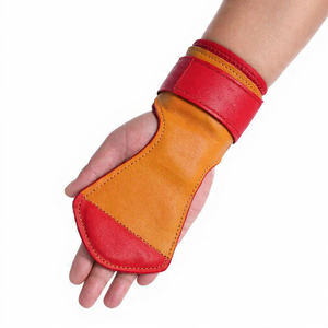 Hand <b>Grips</b> Weightlifting Cowhide Leather <b>Grips</b> 4mm Thick Double Layered Leather Powerlifting Hand <b>Grip</b> - Product Image 4