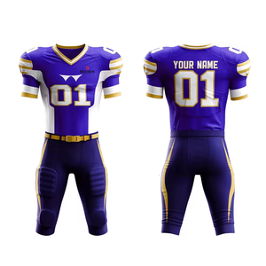 Custom Logo Breathable American Football Uniform Professional Made Sports Wear American Football Uniform For Online Sale - Product Image 1