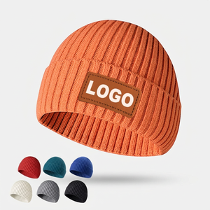 Gorros de Punto Personalizados con Logotipo, Gorros de Invierno Multicolores, Gorros Lisos con Parche Bordado, Ropa Urbana para Hombre y Mujer - Product Image 2