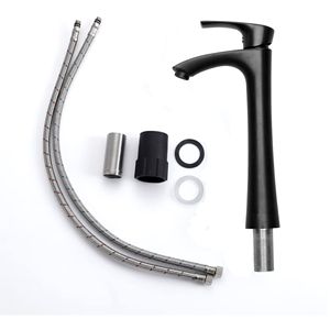 Rubinetto Monocomando Nero Opaco con Lavabo Rettangolare da 19x15 Pollici per Bagno - Product Image 6