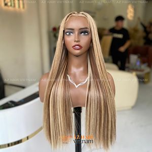 Vente en gros 100% Raw HD pour perruque Lace Frontal couleurs personnalisées extensions de cheveux droites à cuticule alignée pour femmes noires - Product Image 4