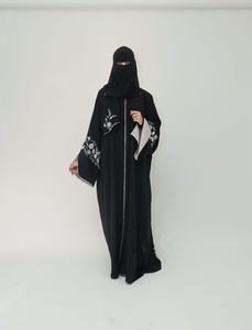 Abaya de Poliéster Transpirable Hecha a Mano con Lentejuelas Estilo Vintage Dubái 2026 para Mujer, Ligera, Manga Larga, Largo Maxi, Estilo Saudí - Product Image 4