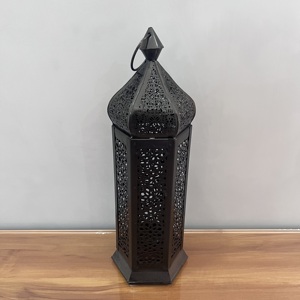 Artisan Design Moroccan Style Black Iron Handmade <b>Lantern</b> <b>Candle</b> <b>Holder</b> for All Occasions Home Decor - Product Image 6