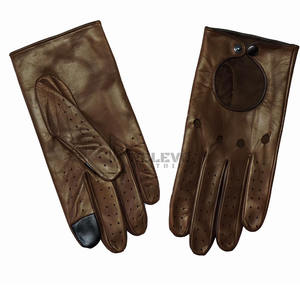 Guantes de Motocicleta Retro Vintage de Cuero Amarillo, Piel de Cabra Perforada y Transpirable, Guantes de Moto para Verano, Clásicos Urbanos para Motociclistas - Product Image 2