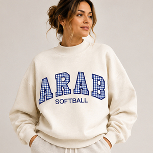 Sudadera de cuello redondo para mujer, estilo árabe, holgada, verde, de algodón tejido, para otoño, corte regular, con estampado de letras frontal - Product Image 6