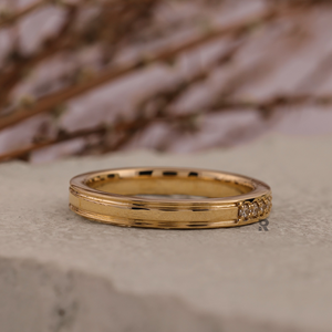 Bague de mariage demi-éternité minimaliste en diamant de laboratoire 14K 18K, sertie en grain, pour femme, bijoux fins, cadeau, vente en gros - Product Image 3