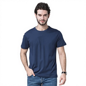 T-shirt unisexe d'été, couleur unie, ample, en pur coton, à manches courtes, respirant, absorbant l'humidité, vêtements de travail - Product Image 1