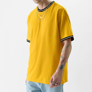 T-shirts surdimensionnés pour hommes en polyester/coton tricoté à manches courtes - Respirants, séchage rapide, design décontracté à col rond, haute qualité - Product Image 2