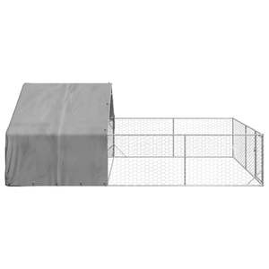 Caseta Grande para Perros de Exterior, Jaula para Mascotas de Acero Galvanizado, Resistente a la Intemperie y Duradera - Product Image 4