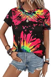 เสื้อยืดโอเวอร์ไซส์ผ้าฝ้ายถัก 100% คุณภาพพรีเมียม ย้อมสีแบบไทได ล้างสีขาว พร้อมสกรีนโลโก้ตามสั่ง ขายส่ง สไตล์ฮิปฮอป สตรีทแฟชั่น ระบายอากาศได้ดี - Product Image 5