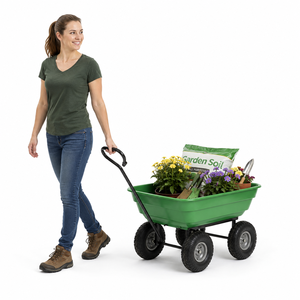 Chariot de jardin robuste de 4,0 pieds cubes, capacité de charge de 600 lb, pneus pneumatiques de 10 pouces, chariot de transport d'outils pour jardin et pelouse, multi-usages ODGGAD010 - Product Image 1
