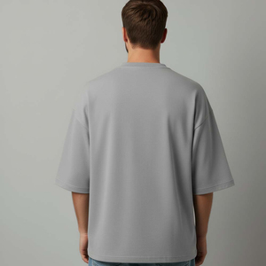 Camiseta de Manga Corta Extra Grande de Algodón Jersey para Hombre con Logotipo Estampado en la Parte Delantera, Diseño Casual con Cuello Redondo - Product Image 6