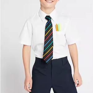 Nuevo Estilo de Moda de Verano para Niños, Uniforme Escolar Unisex de Dos Piezas, Camisa Blanca y Falda Negra, Conjuntos de Uniforme Escolar 100% Poliéster - Product Image 3