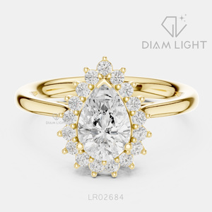Bague de mariage en or blanc 14 carats avec diamant de laboratoire de 0,81 carat, taille poire, certifiée IGI, bijoux fins, cadeau pour fiançailles, mariage, anniversaire - Product Image 5