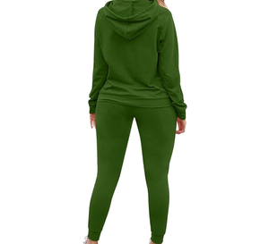 <b>Lightweight</b> Winter Warm Eco-Friendly Fleece Hooded 2 in 1 Design Women's Tracksuit Training Wear Comfortable Breathable Sets - Product Image 3