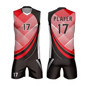 Unisex Custom Team Logo Printed <b>Volleyball</b> Jersey <b>Set</b> Plain And Simple Sport Uniforms For Adults And Boys On Sale From Pakistan - Product Image 3