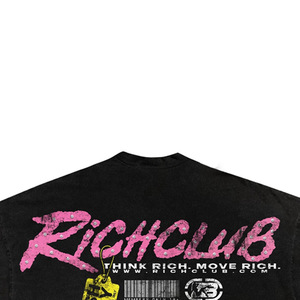 T-shirt noir oversize pour homme, manches courtes, style streetwear, tissu jersey, logo imprimé au dos, col rond - Product Image 2