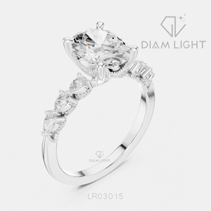 1.67CT Oval Cut Lab Grown Diamond 14KT White Gold Engagement Ring IGI Certified Bridal Ring Fine Jewelry Women <b>Gifting</b> - Product Image 2