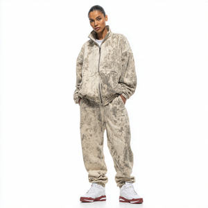 Conjunto Deportivo Holgado con Cierre y Estampado Tie-Dye para Hombre y Mujer, Sudadera con Capucha Oversize, Moda Urbana - Product Image 2